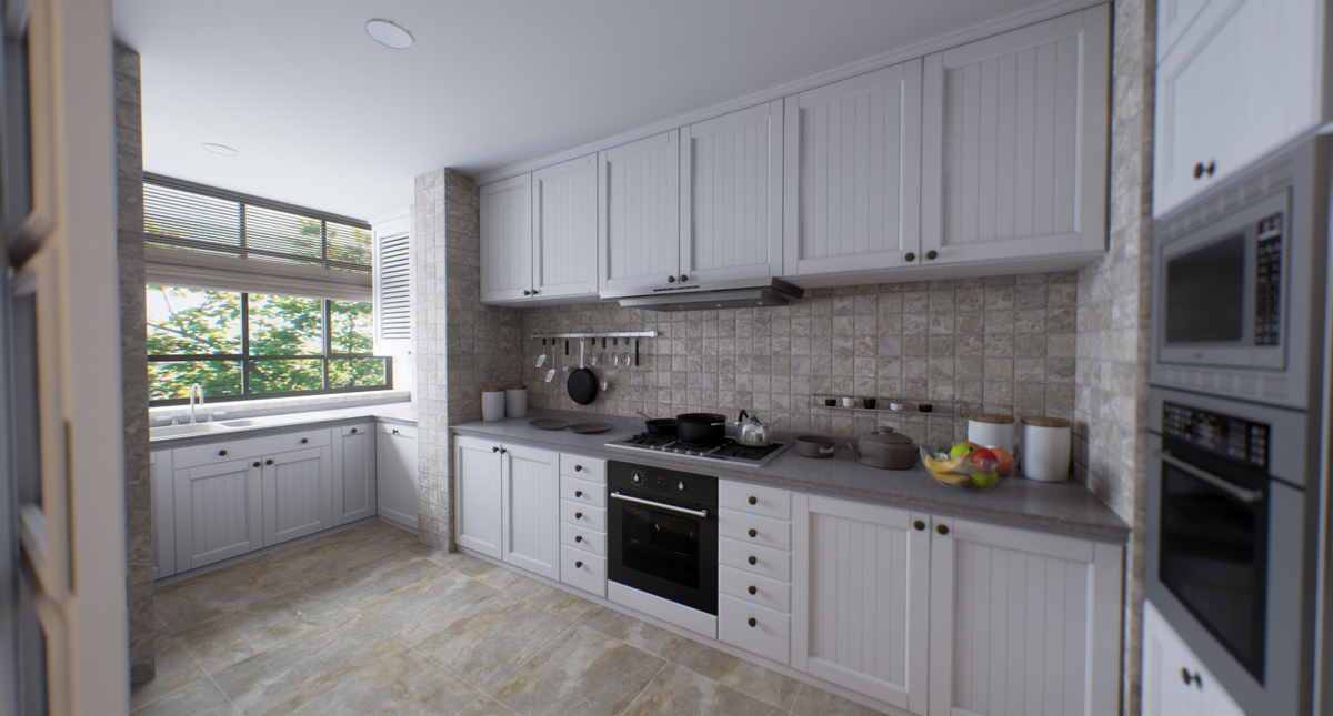 white modern kitchen design